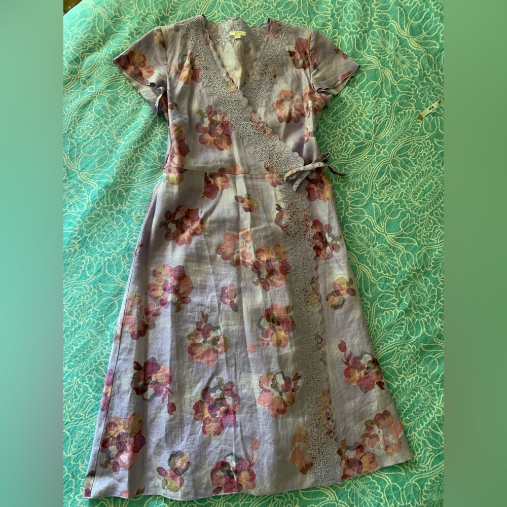 J.Jill Linen wrap dress SIZE 6